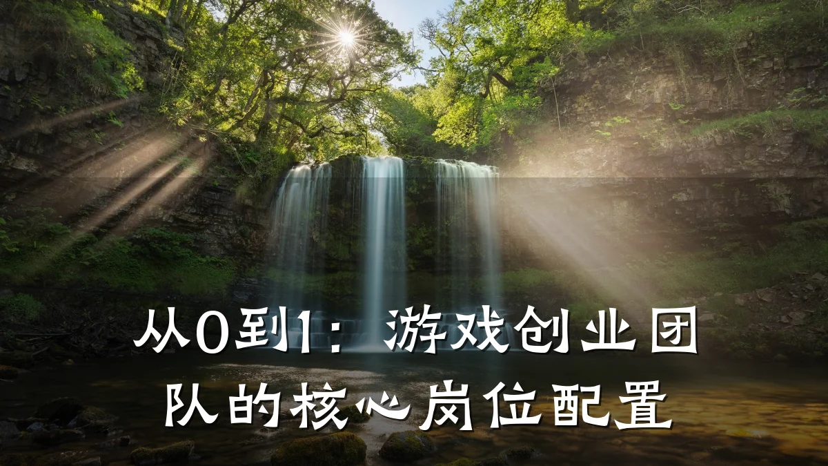 从0到1:游戏创业团队的核心岗位配置