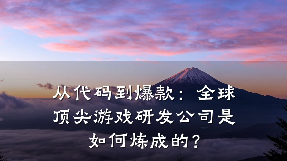 从代码到爆款:全球顶尖游戏研发公司是如何炼成的?