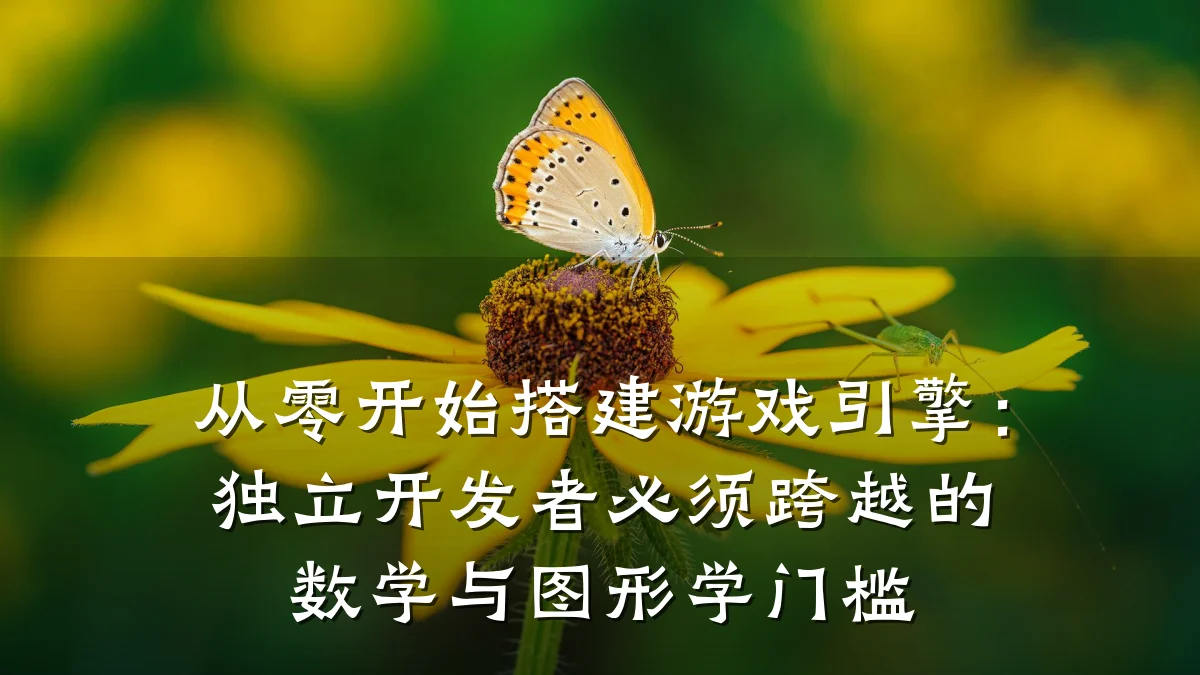 从零开始搭建游戏引擎:独立开发者必须跨越的数学与图形学门槛