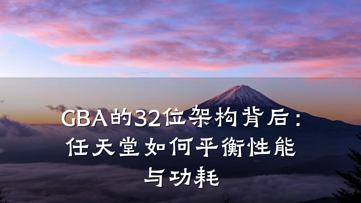 GBA的32位架构背后:任天堂如何平衡性能与功耗