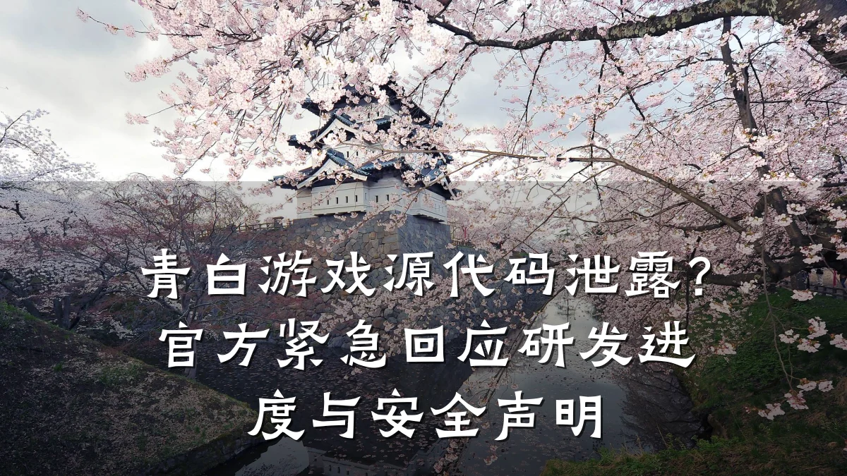 青白游戏源代码泄露?官方紧急回应研发进度与安全声明