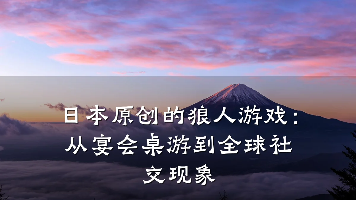 日本原创的狼人游戏:从宴会桌游到全球社交现象