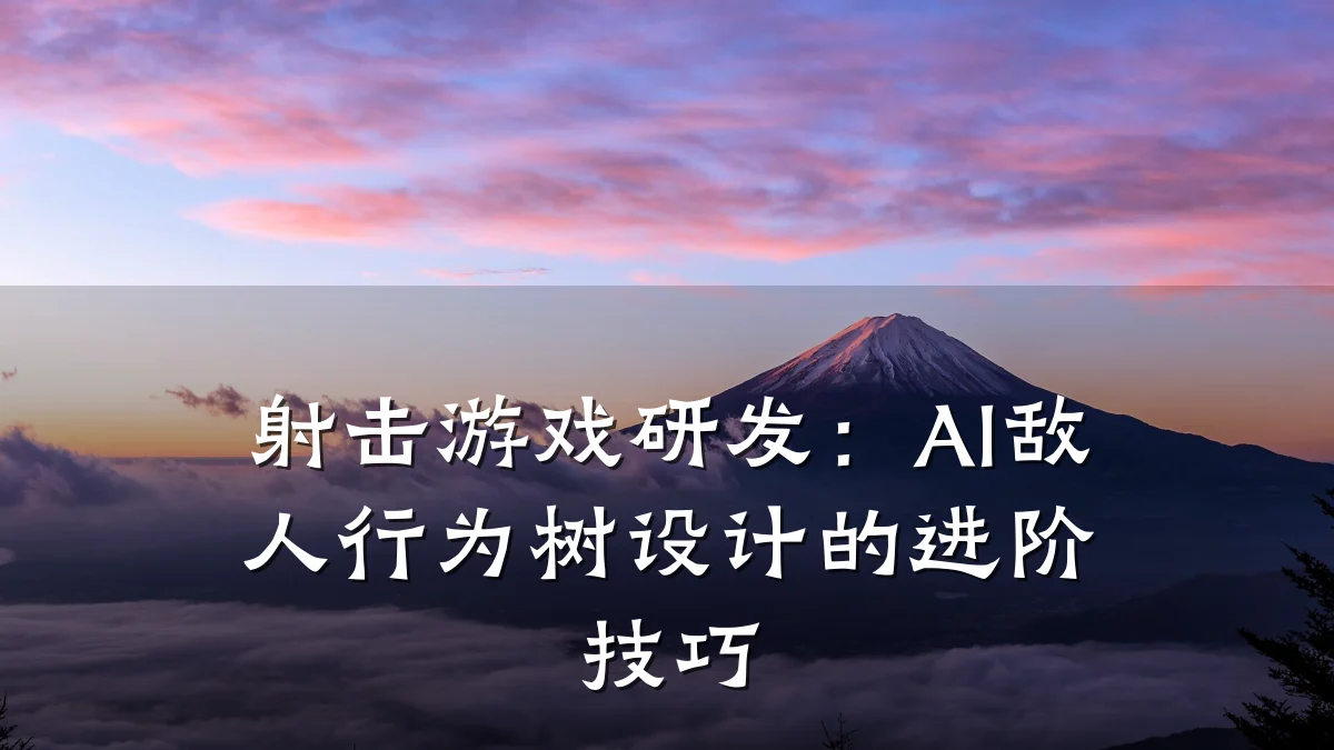 射击游戏研发:AI敌人行为树设计的进阶技巧