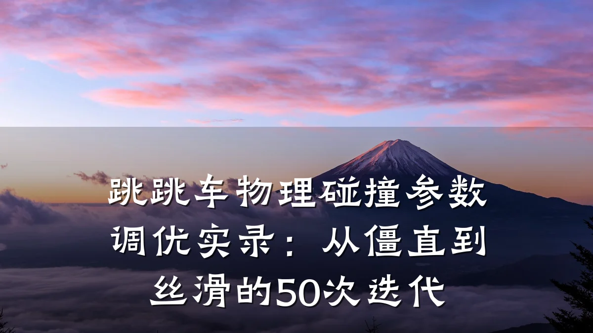 跳跳车物理碰撞参数调优实录:从僵直到丝滑的50次迭代