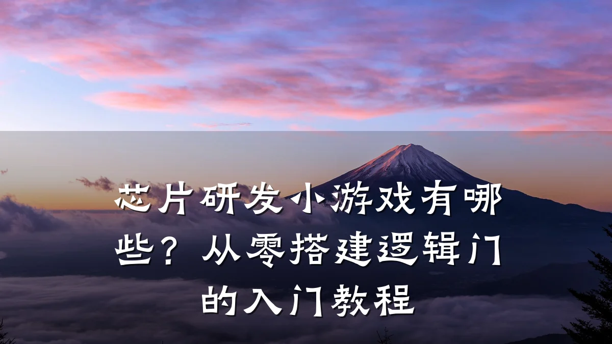 芯片研发小游戏有哪些？从零搭建逻辑门的入门教程