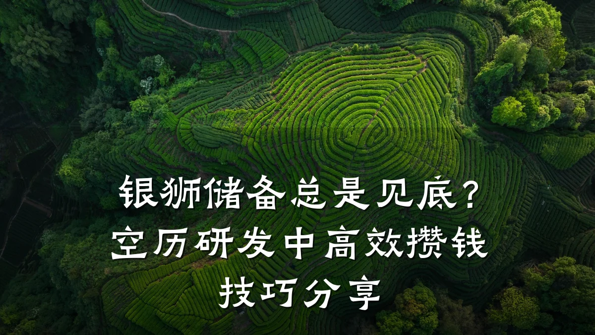 银狮储备总是见底?空历研发中高效攒钱技巧分享