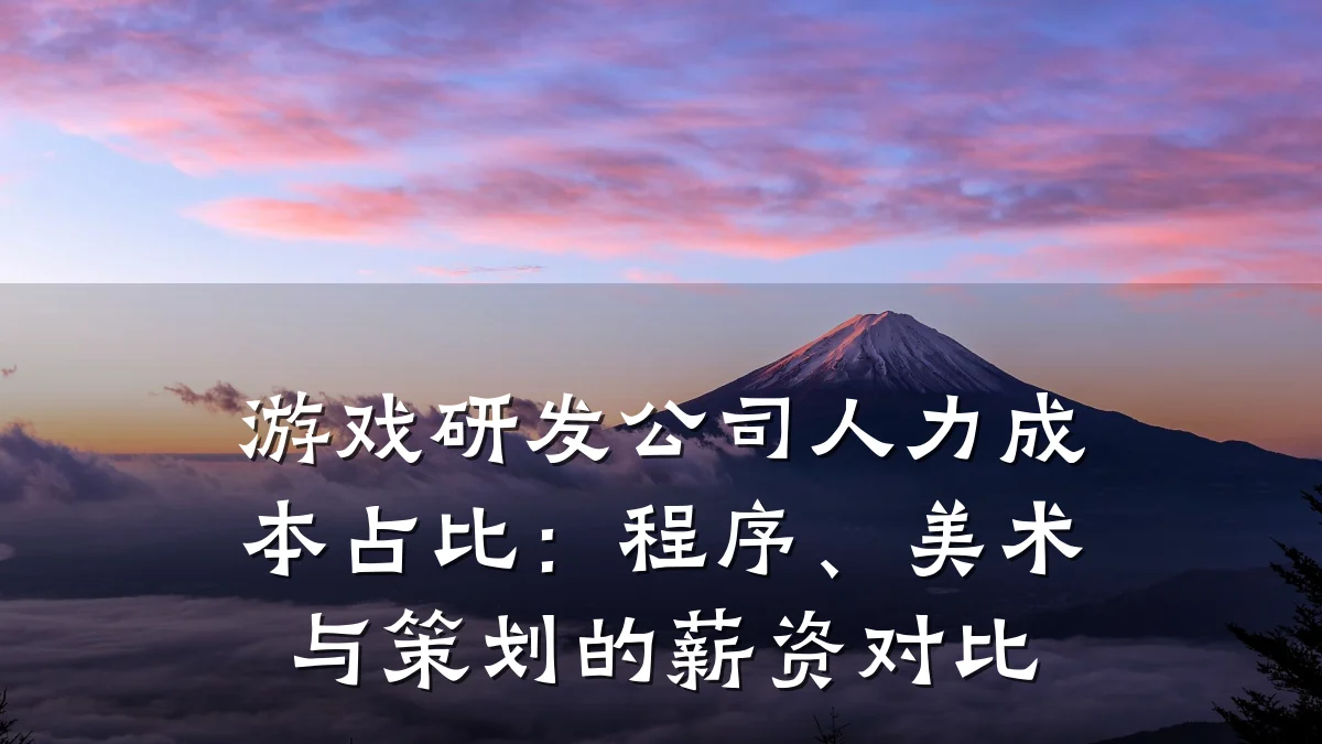 游戏研发公司人力成本占比:程序、美术与策划的薪资对比