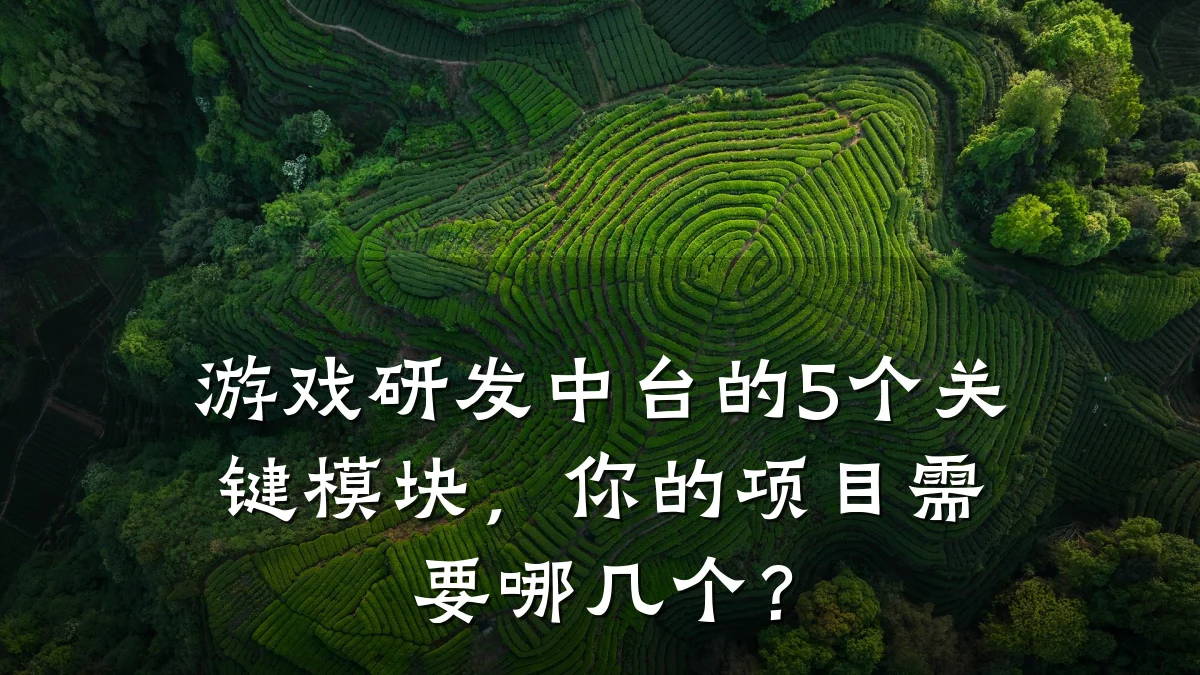 游戏研发中台的5个关键模块,你的项目需要哪几个?