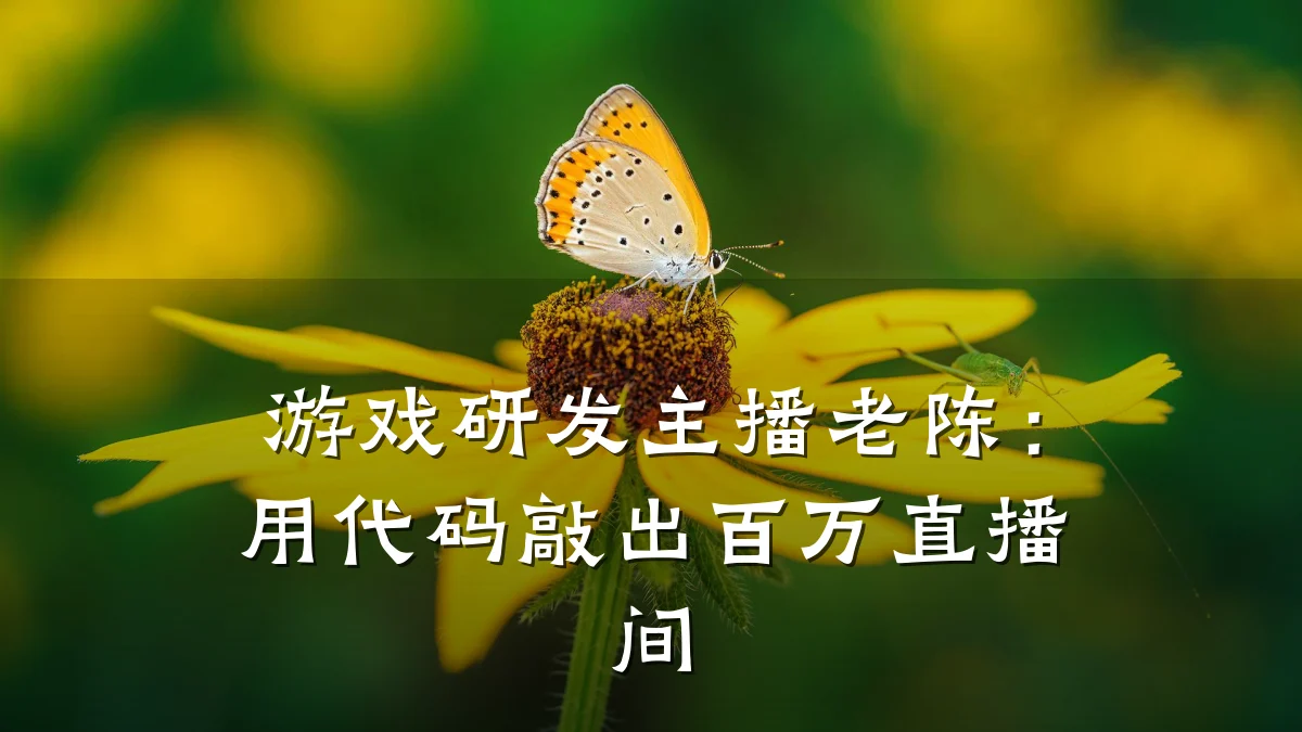 游戏研发主播老陈:用代码敲出百万直播间