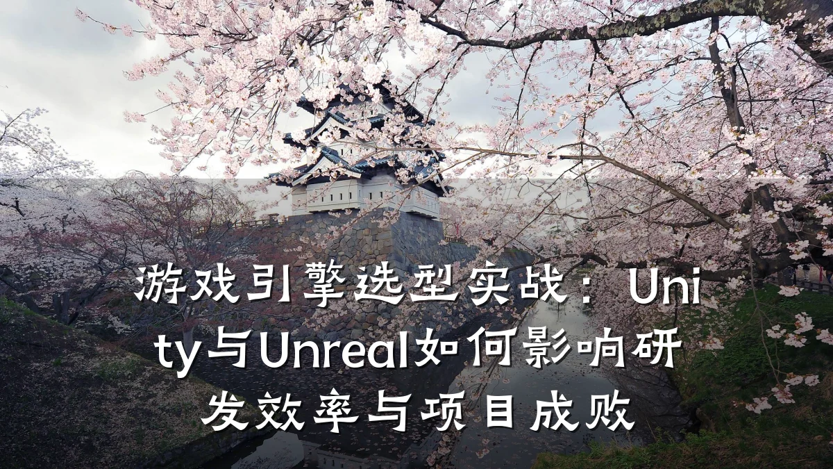游戏引擎选型实战:Unity与Unreal如何影响研发效率与项目成败