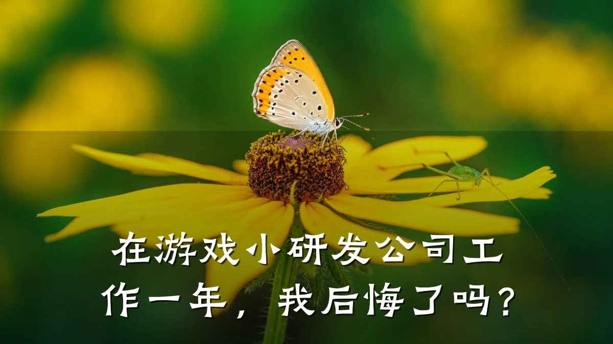 在游戏小研发公司工作一年,我后悔了吗?