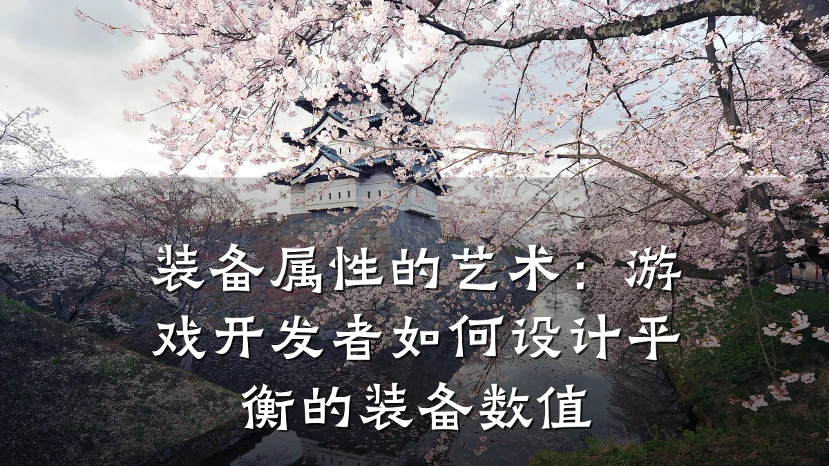 装备属性的艺术:游戏开发者如何设计平衡的装备数值