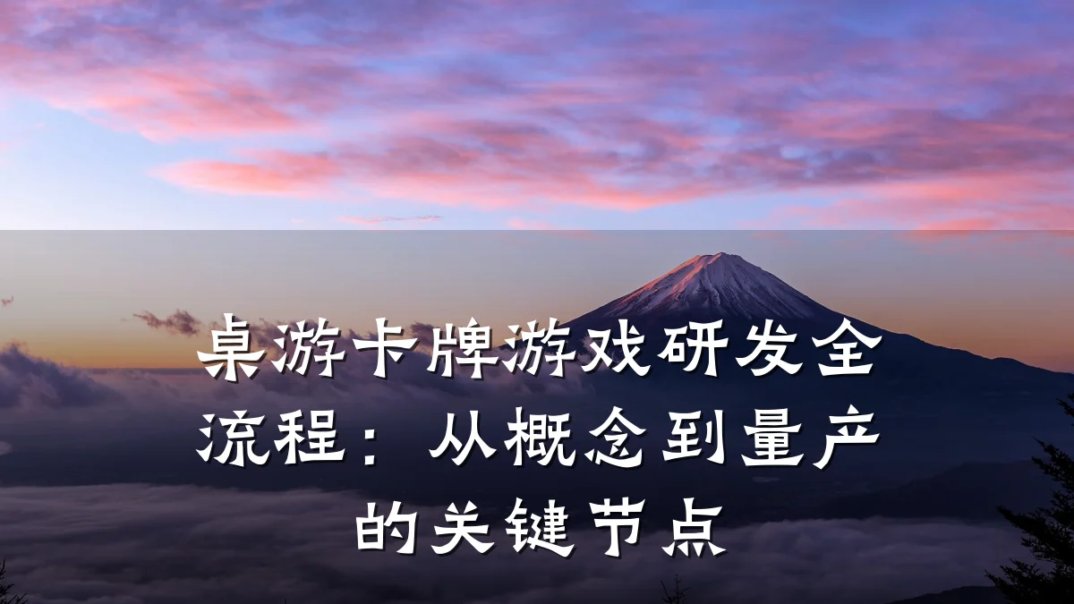 桌游卡牌游戏研发全流程:从概念到量产的关键节点