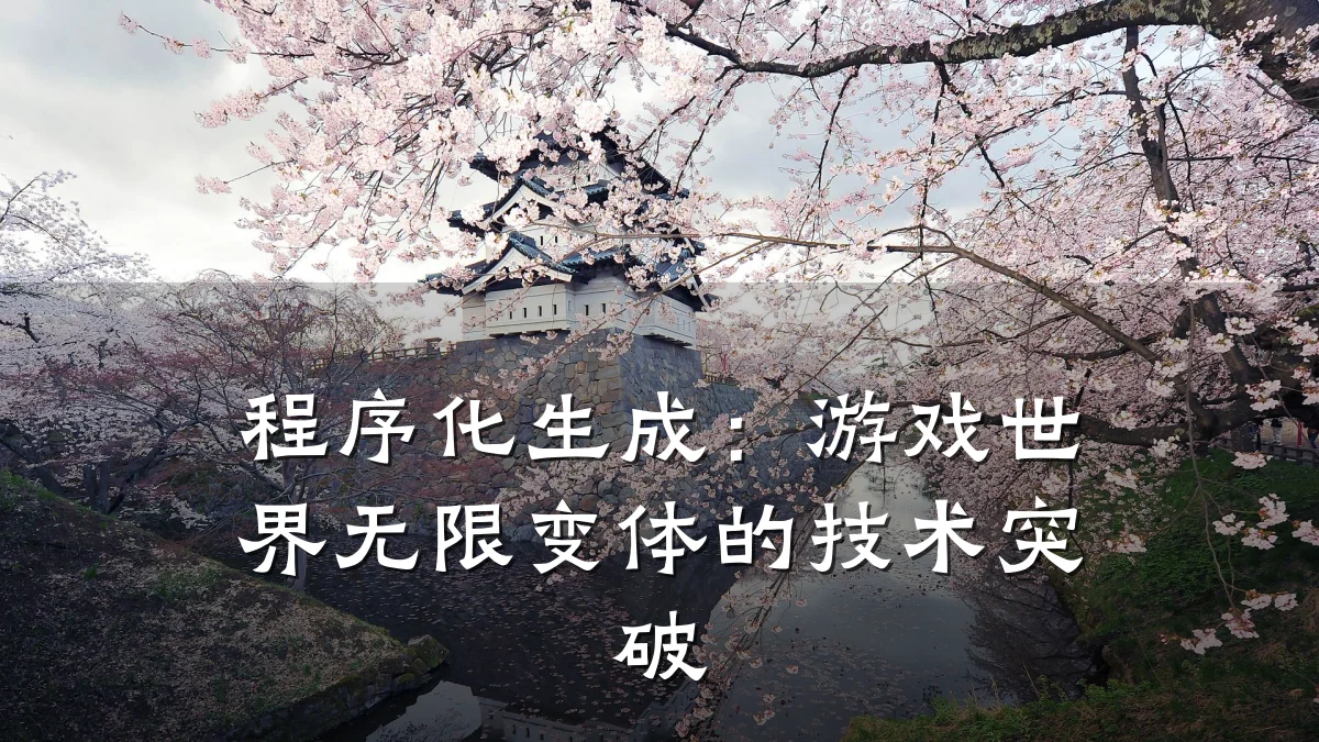 程序化生成:游戏世界无限变体的技术突破