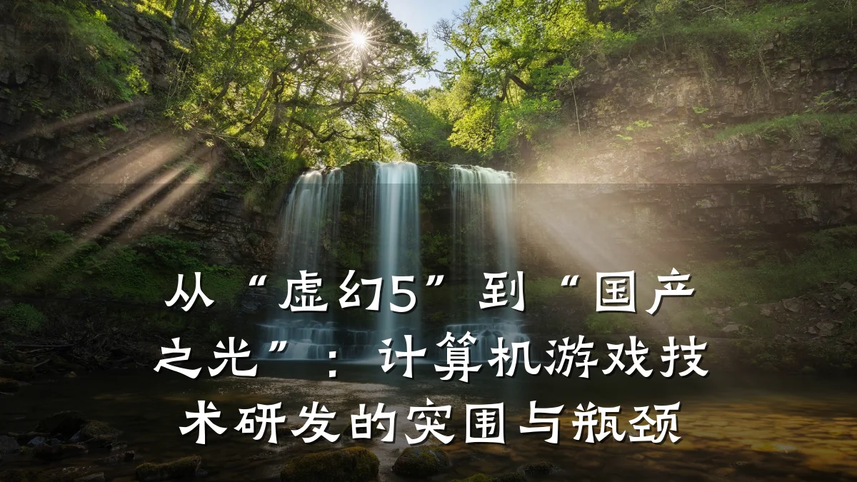 从“虚幻5”到“国产之光”:计算机游戏技术研发的突围与瓶颈