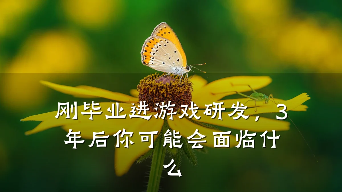 刚毕业进游戏研发，3年后你可能会面临什么