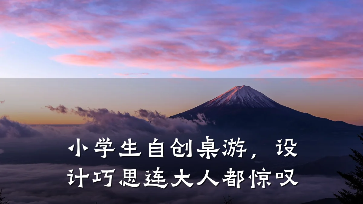 小学生自创桌游,设计巧思连大人都惊叹