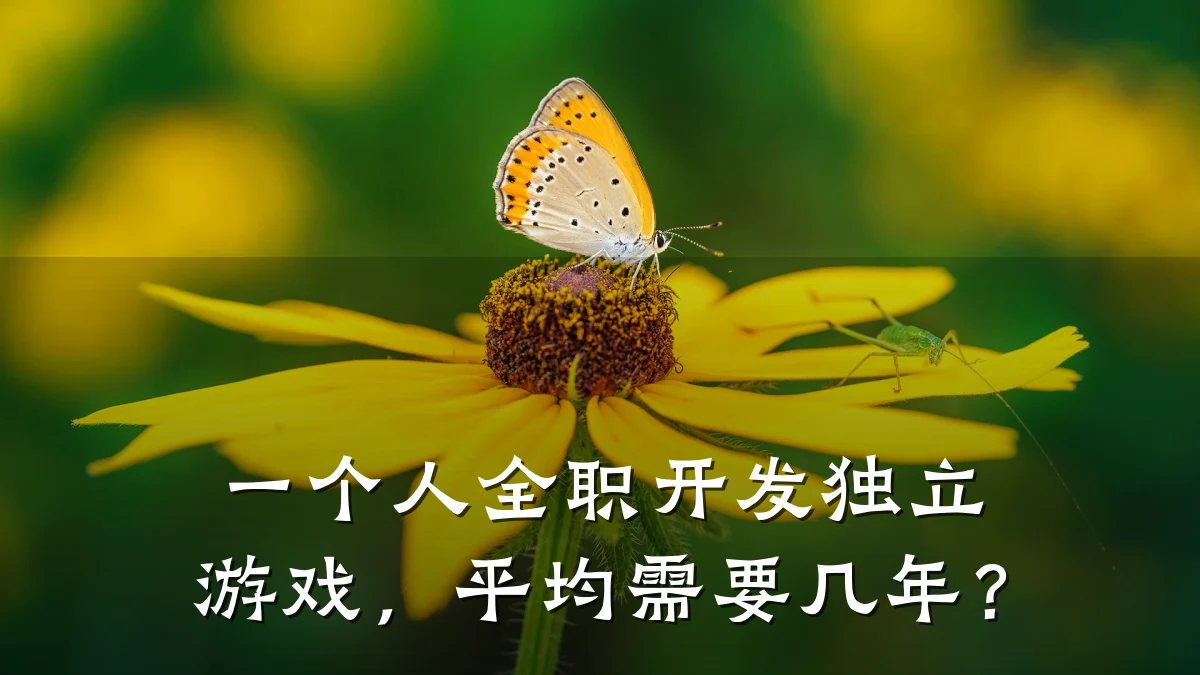 一个人全职开发独立游戏，平均需要几年？