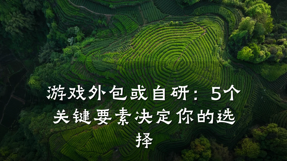 游戏外包或自研:5个关键要素决定你的选择