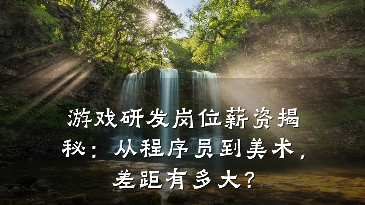 游戏研发岗位薪资揭秘:从程序员到美术,差距有多大?