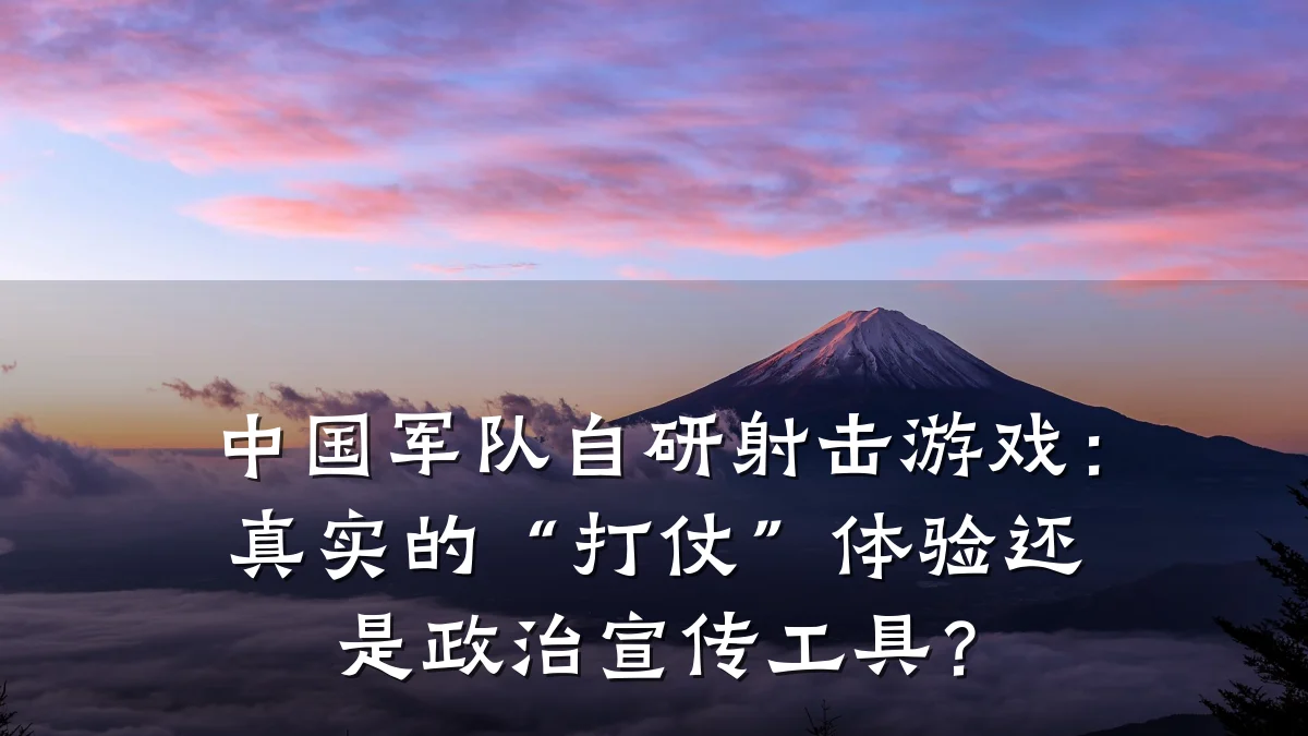 中国军队自研射击游戏:真实的“打仗”体验还是政治宣传工具?