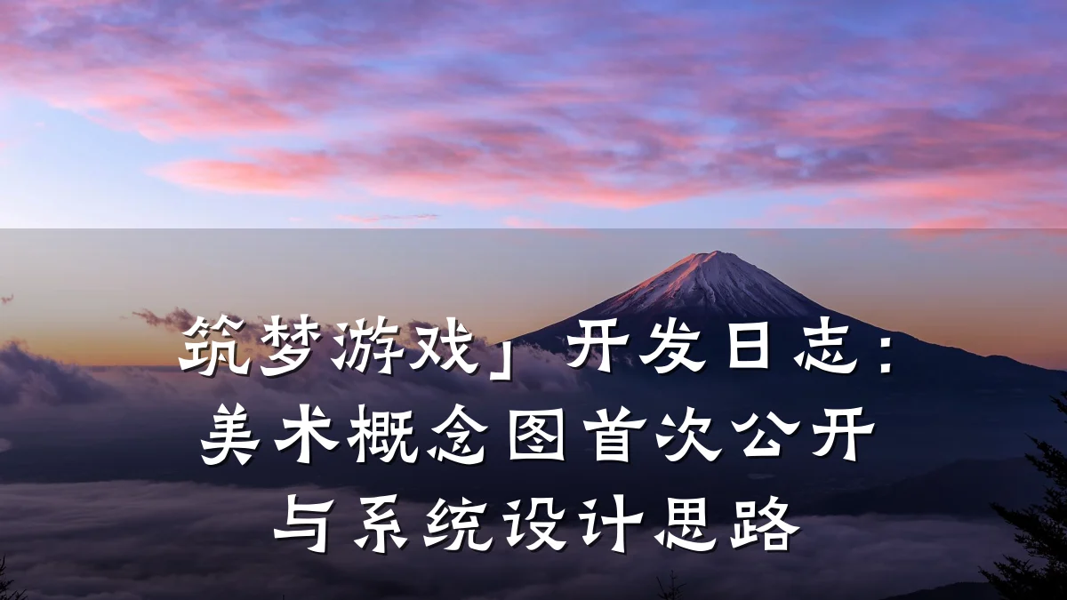 筑梦游戏」开发日志:美术概念图首次公开与系统设计思路