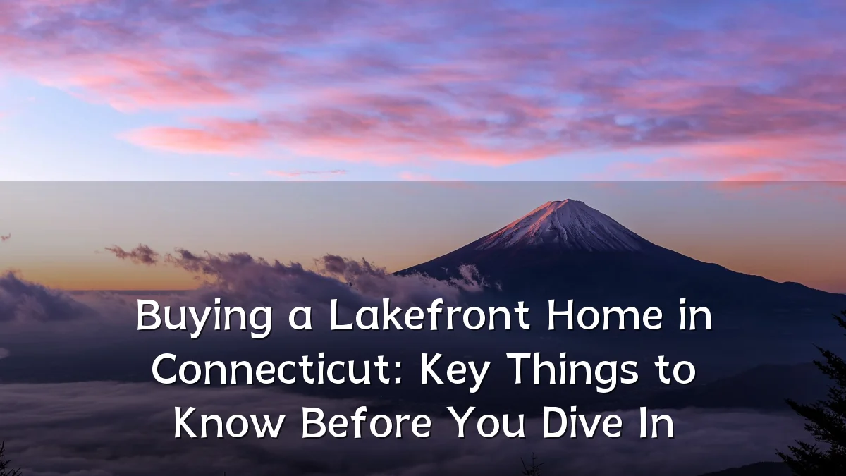 Buying a Lakefront Home in Connecticut: Key Things to Know Before You Dive In